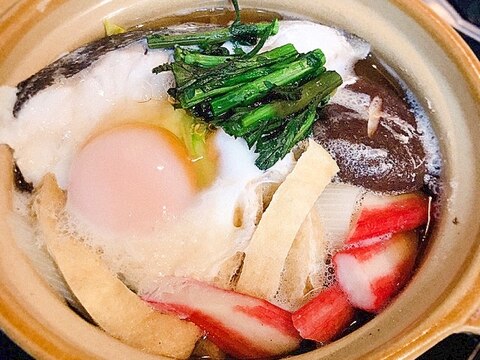 たまには変わり種で☆鱈の鍋焼きうどん